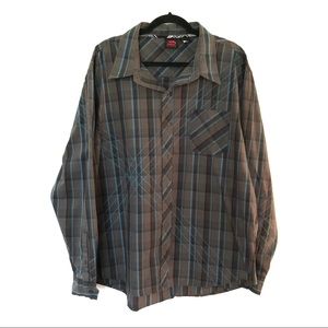 Tony Hawk LS button down XXL blue/gray plaid M